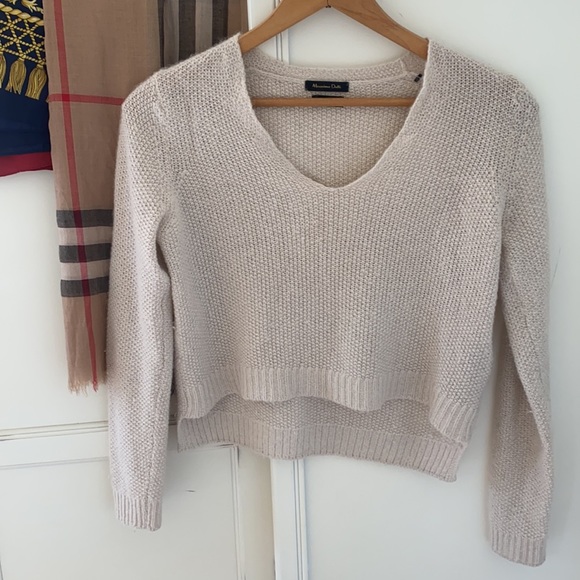 Massimo Dutti Italian Yarn Scoop Neck Sweater - Picture 2 of 12